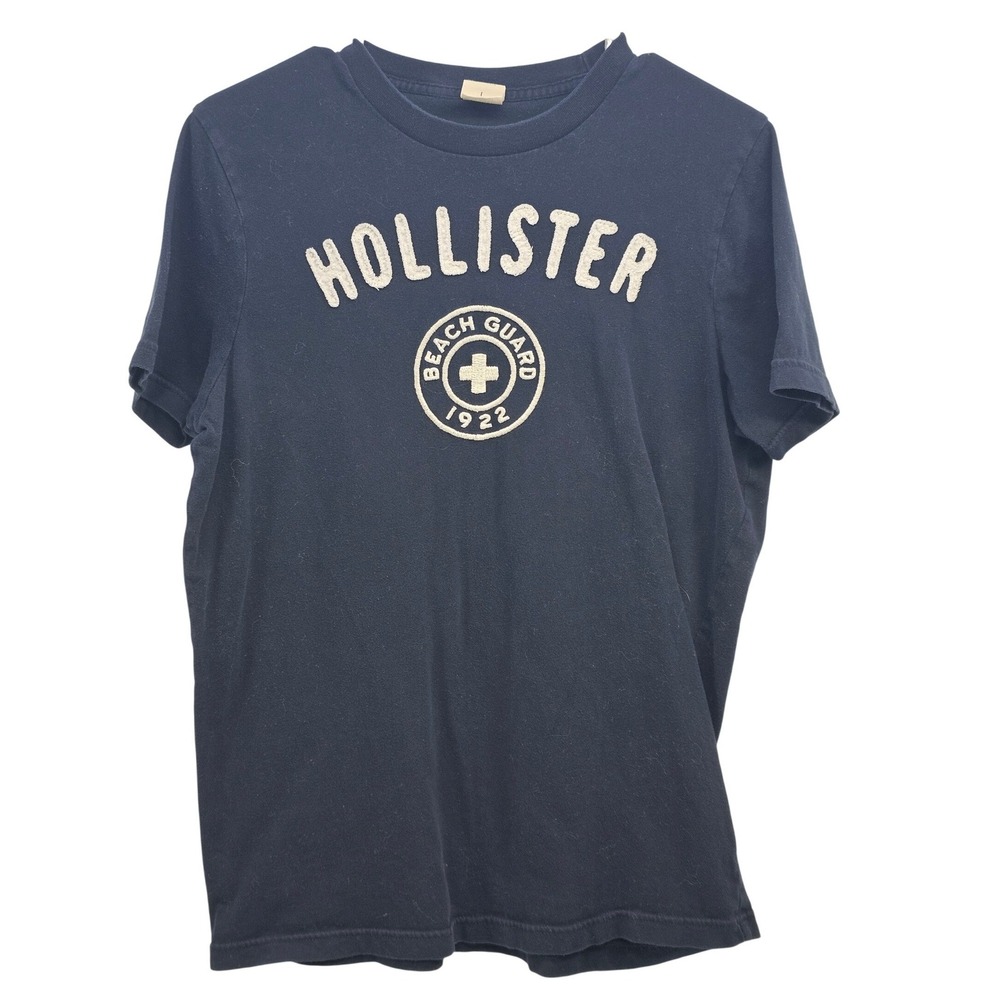 Hollister California Beach Guard 1922 Graphic Tee Navy Blue Womens Large‎ L